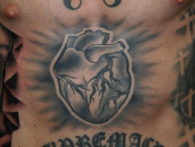  Anatomically Hart tattoo on John Sankey 