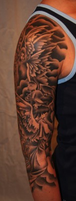  Angel sleeve tattoo by Brandon G Notch 