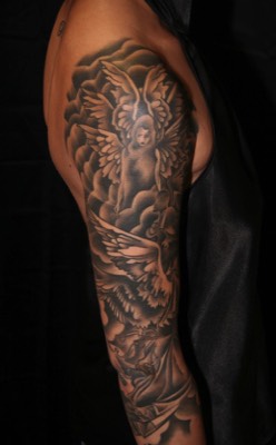  Angel sleeve tattoo 
