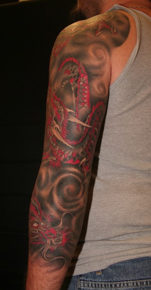  Japanese dragon tattoo sleeve by Brandon Garic Notch 