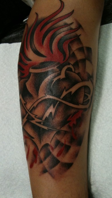  Sacred heart tattoo by Brandon Notch 
