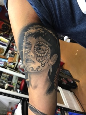  Day of the dead portrait tattoo 