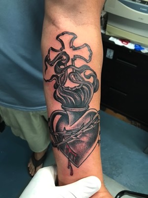  Sacred Heart tattoo by Brandon Notch 