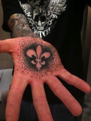  Palm hand tattoo by Brandon Notch 