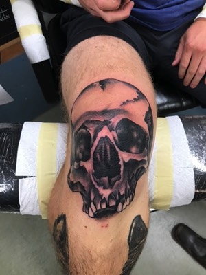  Skull tattoo by Brandon Notch 