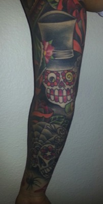  Day of the dead inspired tattooing by Brandon Notch 