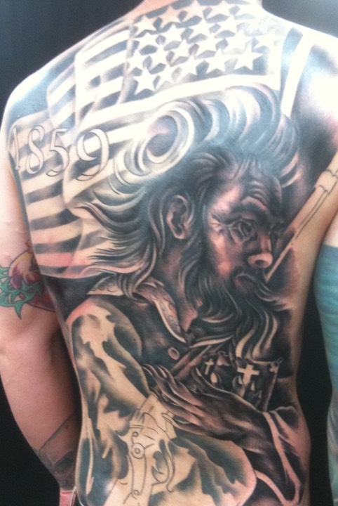  John Brown 1859 American history tattoo 