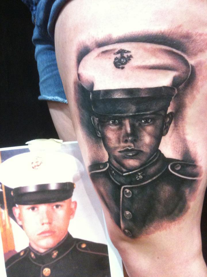  United States Marine tattoo 