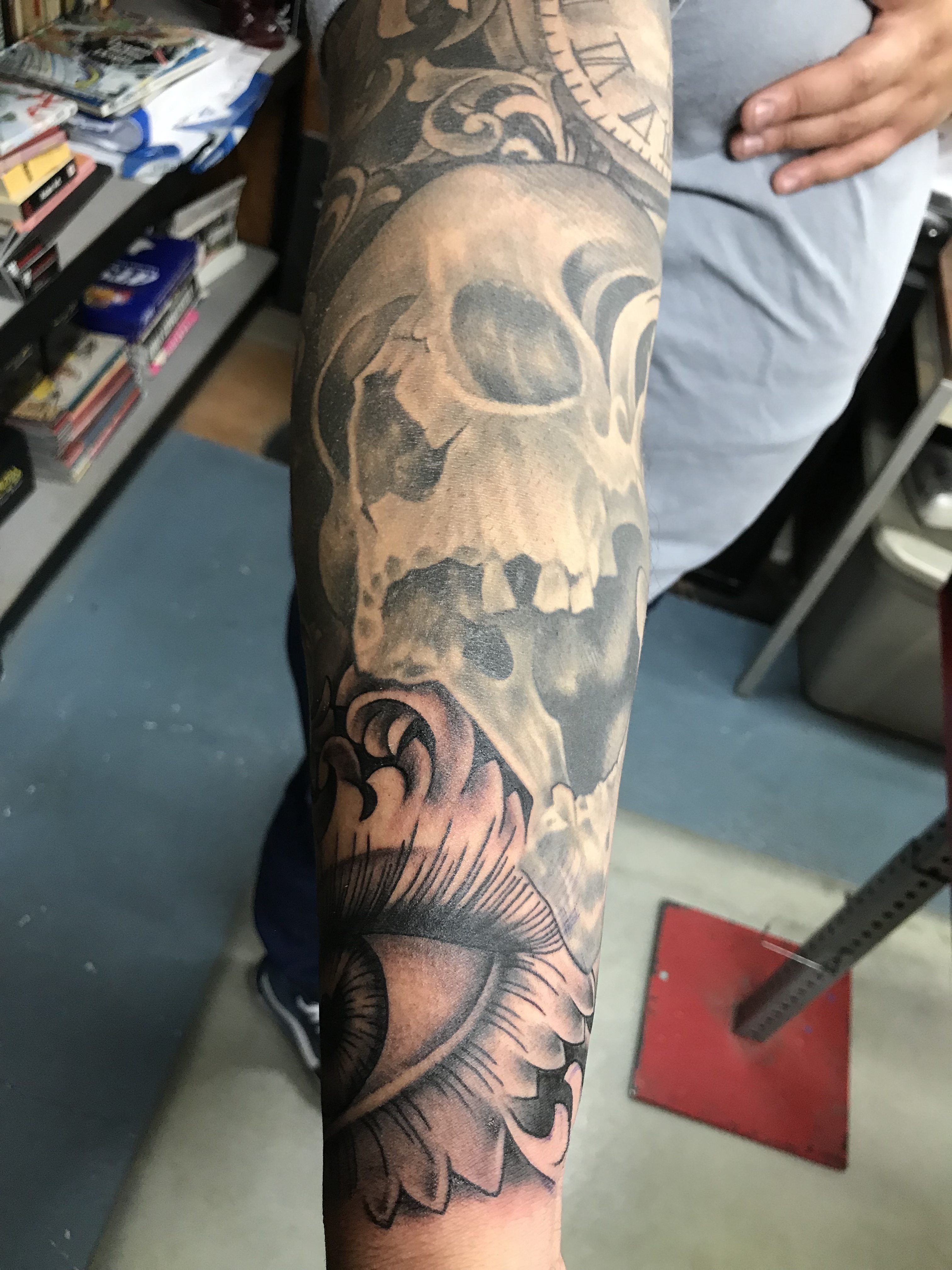  Skull sleeve by Brandon Notch 