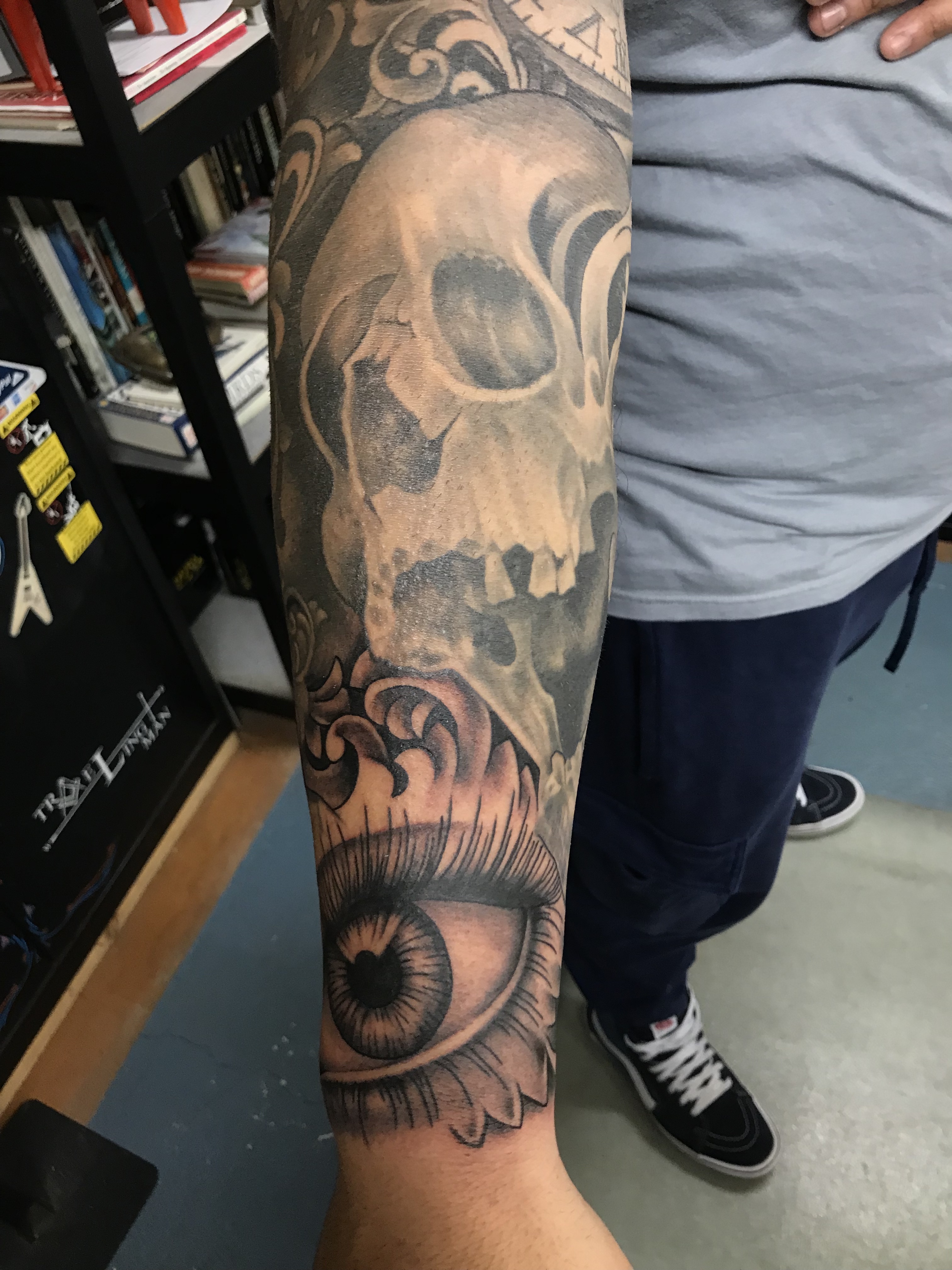 Skull sleeve by Brandon Notch 