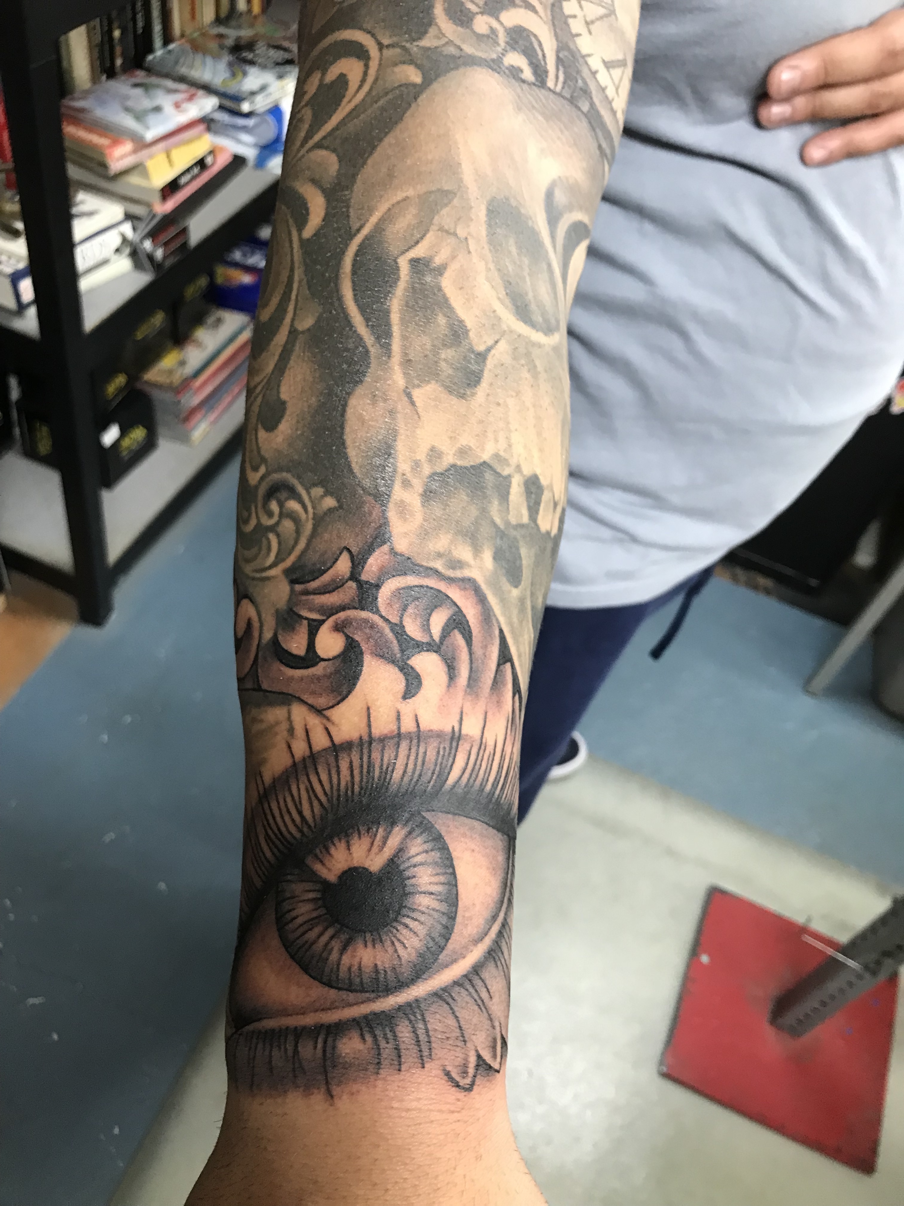  Skull sleeve by Brandon Notch 