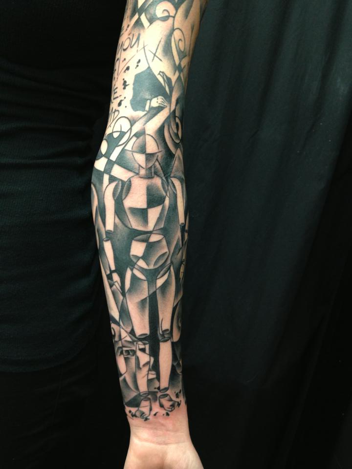  Trash Polka tattoo sleeve by Brandon Notch 