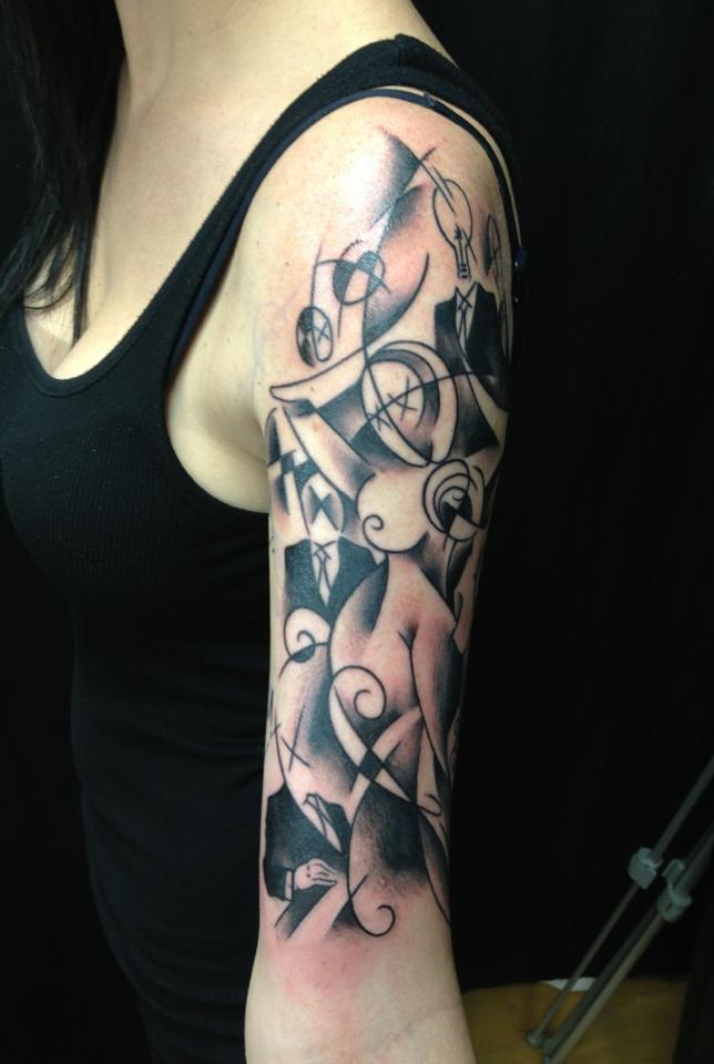  Trash Polka tattoo sleeve by Brandon Notch 
