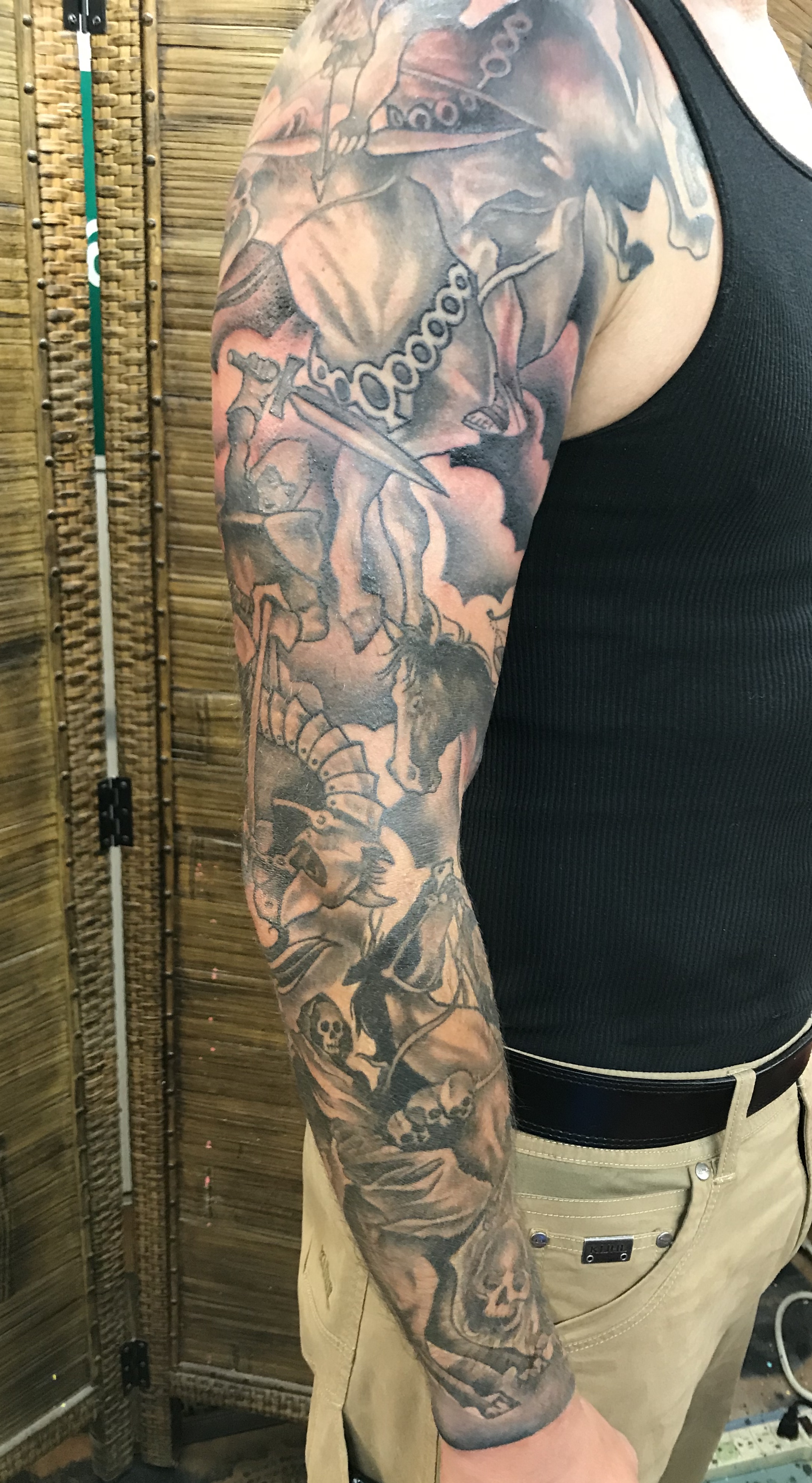  Four horsemen of the apocalypse tattooed by Brandon Notch 