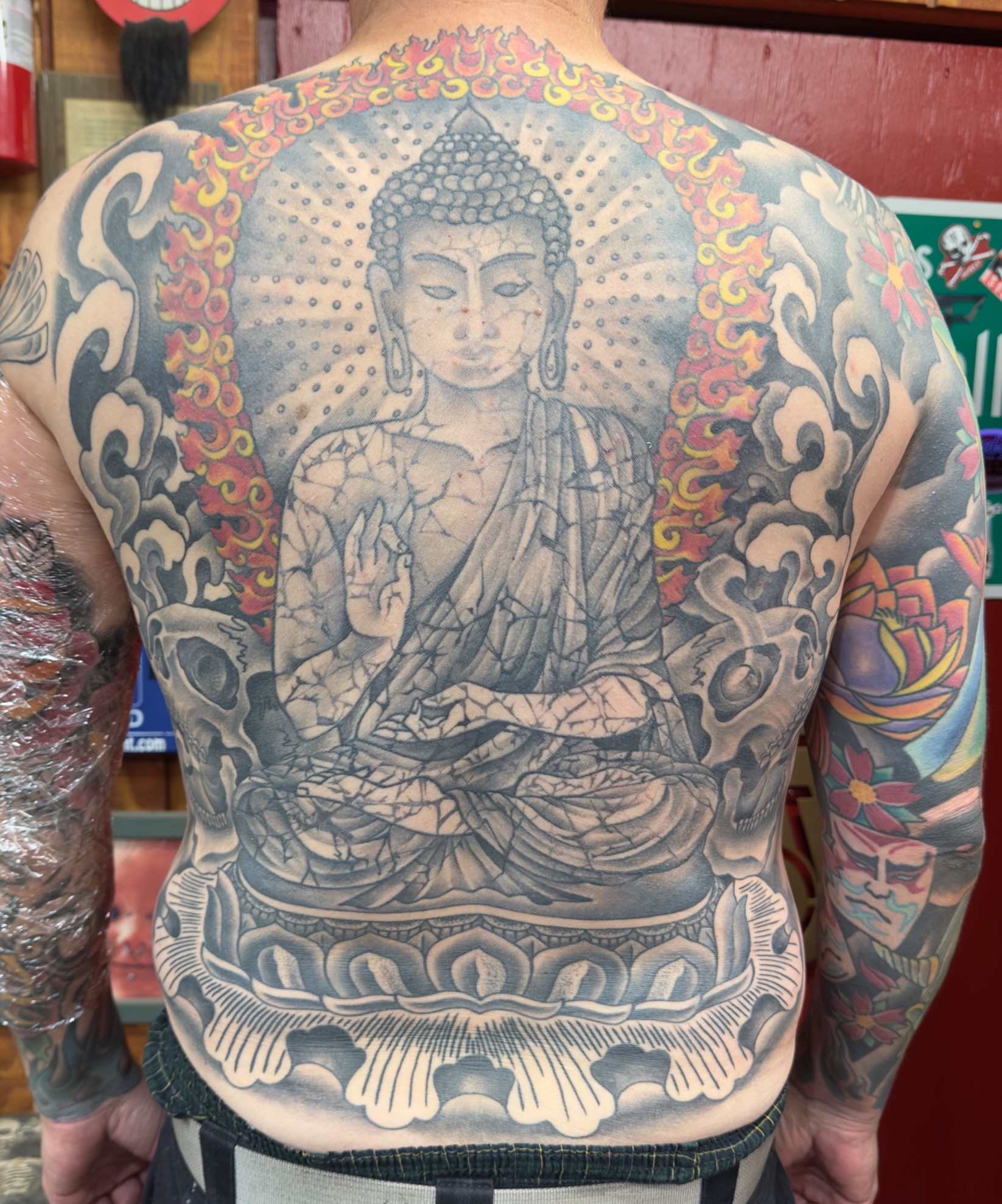  Buddha backpiece tattoo  