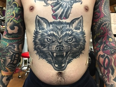  Traditional wolf tattoo 