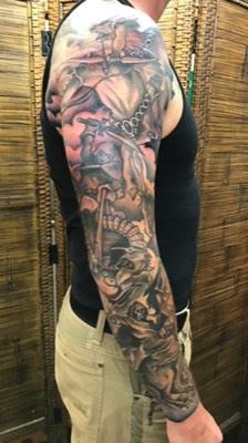  Four horsemen of the apocalypse tattooed by Brandon Notch 