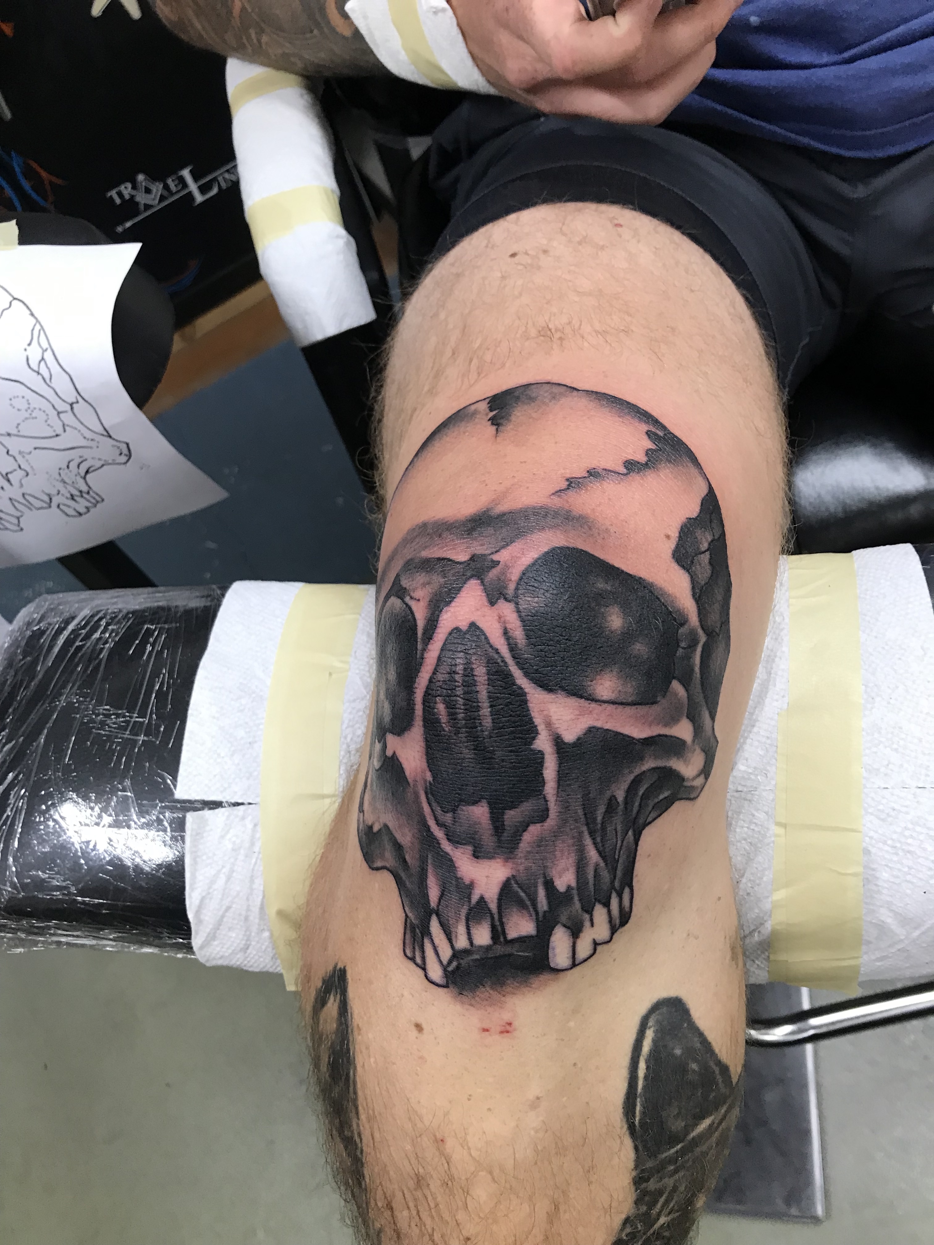  Skull tattoo by Brandon Notch 