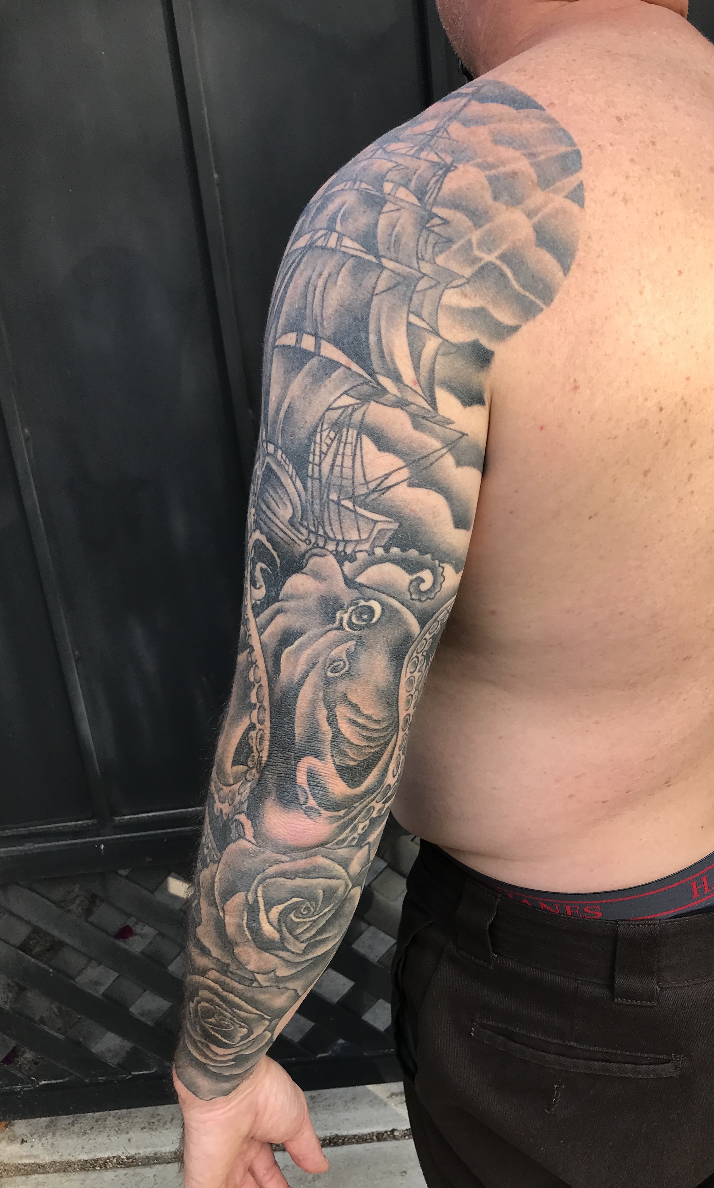  Octopus Nautical Tattoo by Brandon Notch 