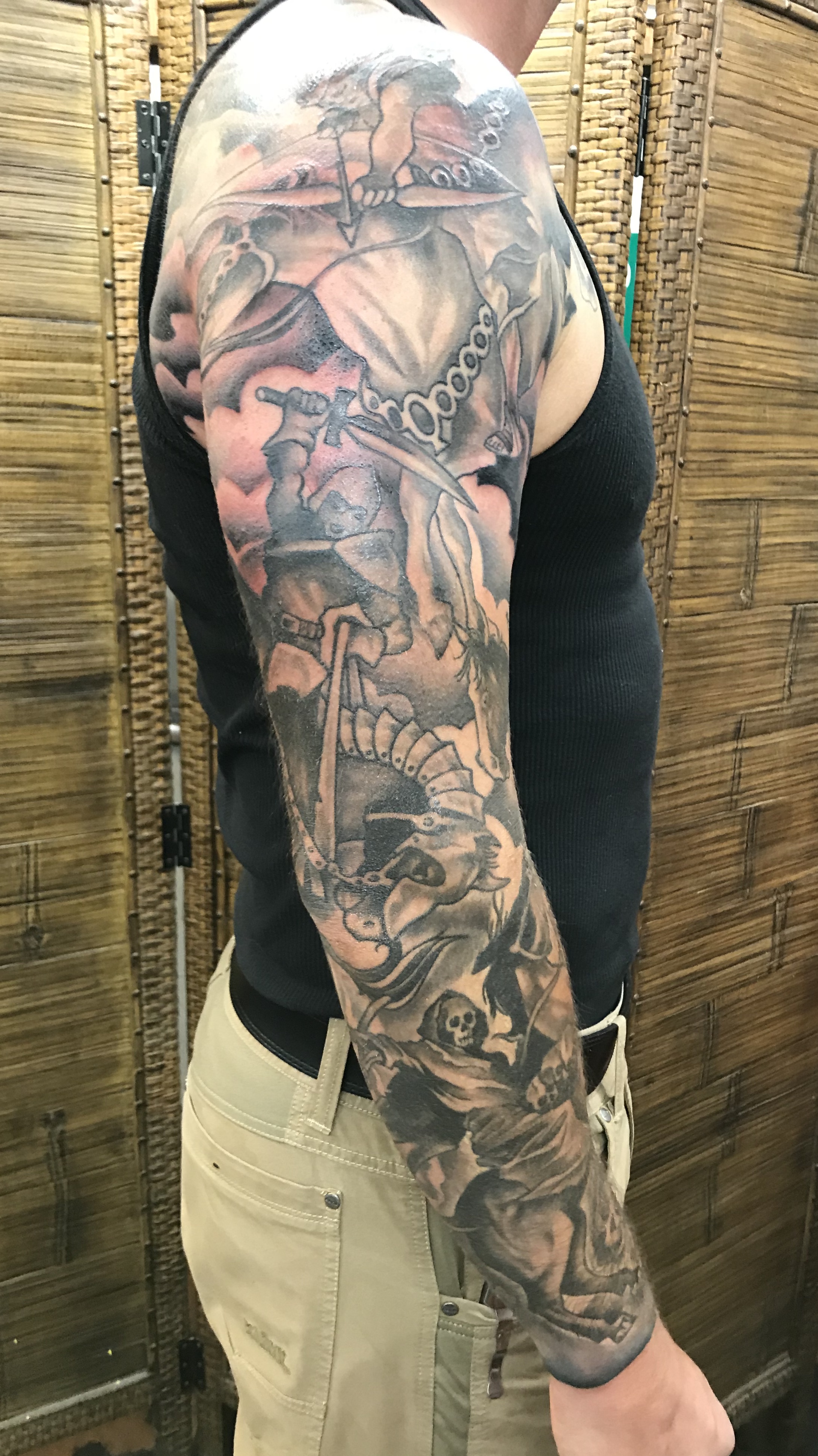  Four horsemen of the apocalypse tattooed by Brandon Notch 