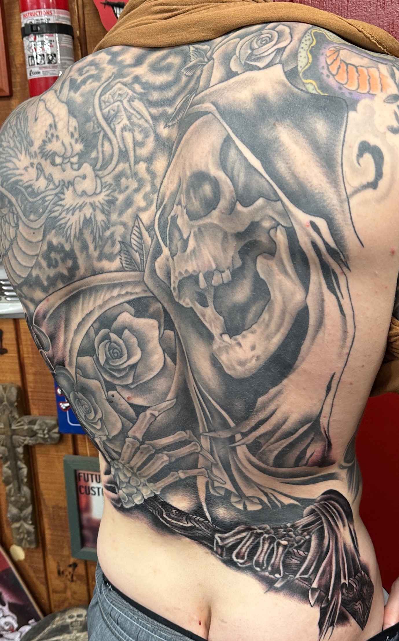  Grim Reaper tattooed by Brandon Notch 