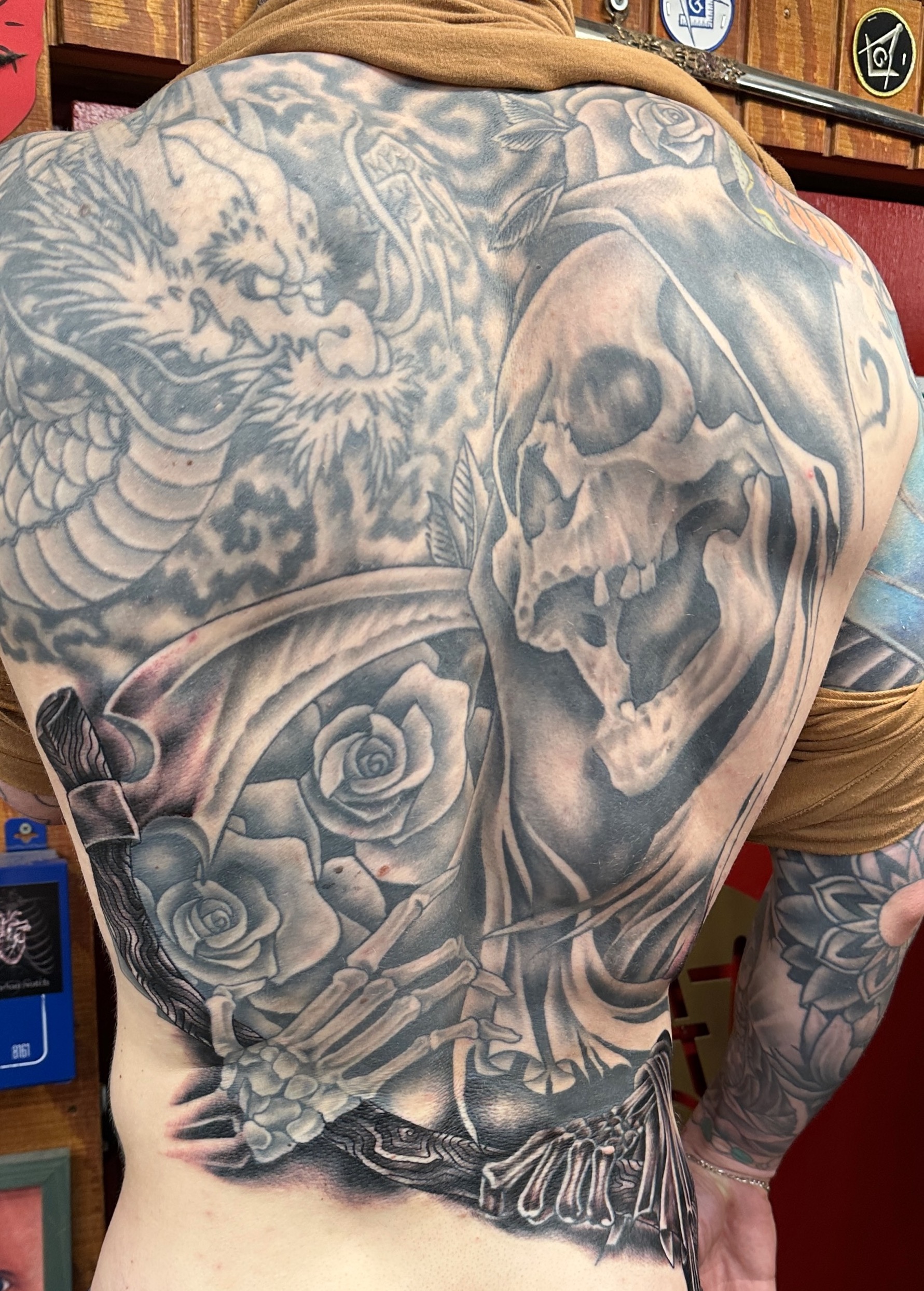  Grim Reaper tattooed by Brandon Notch 