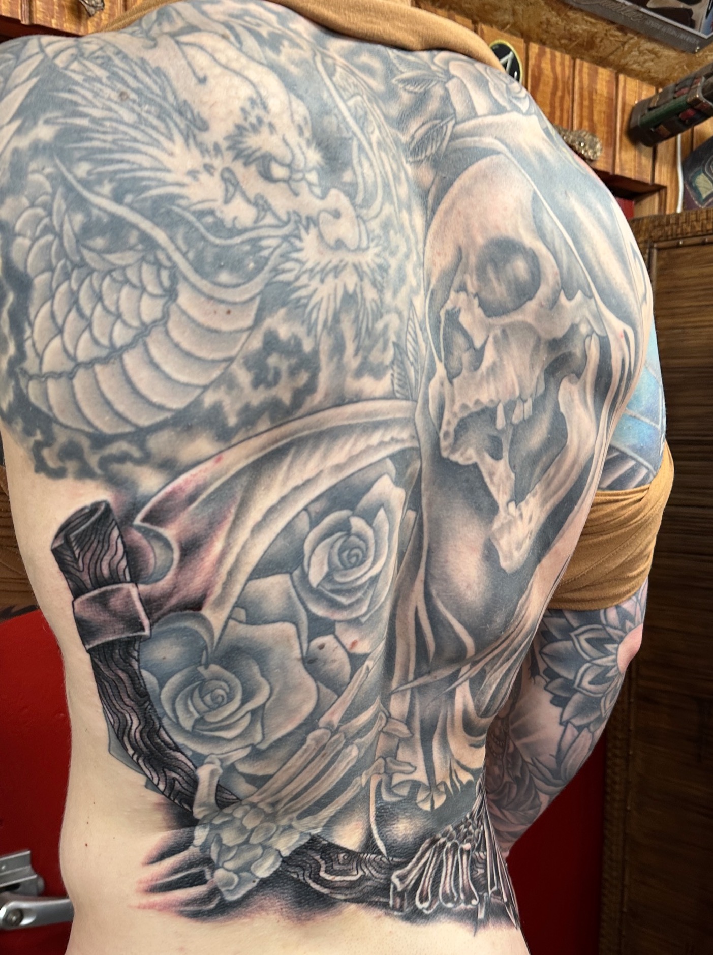  Grim Reaper tattooed by Brandon Notch 