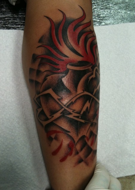  Sacred heart tattoo by Brandon Notch 