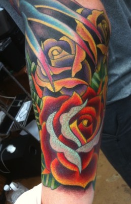  Traditional rose tattoo 