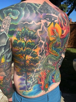  Tree struck by lightning tattoo 