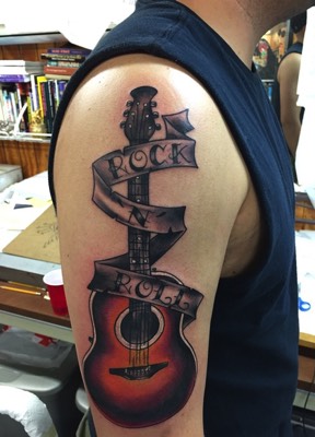  Rock 'n' roll tattoo by Brandon Notch 