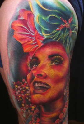  Chiquita banana girl tattooed by Brandon Garic Notch 