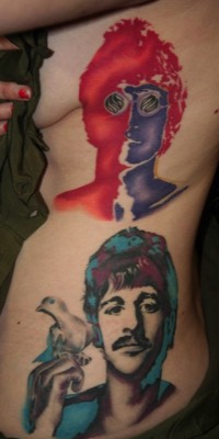  Beatles portrait tattoo 