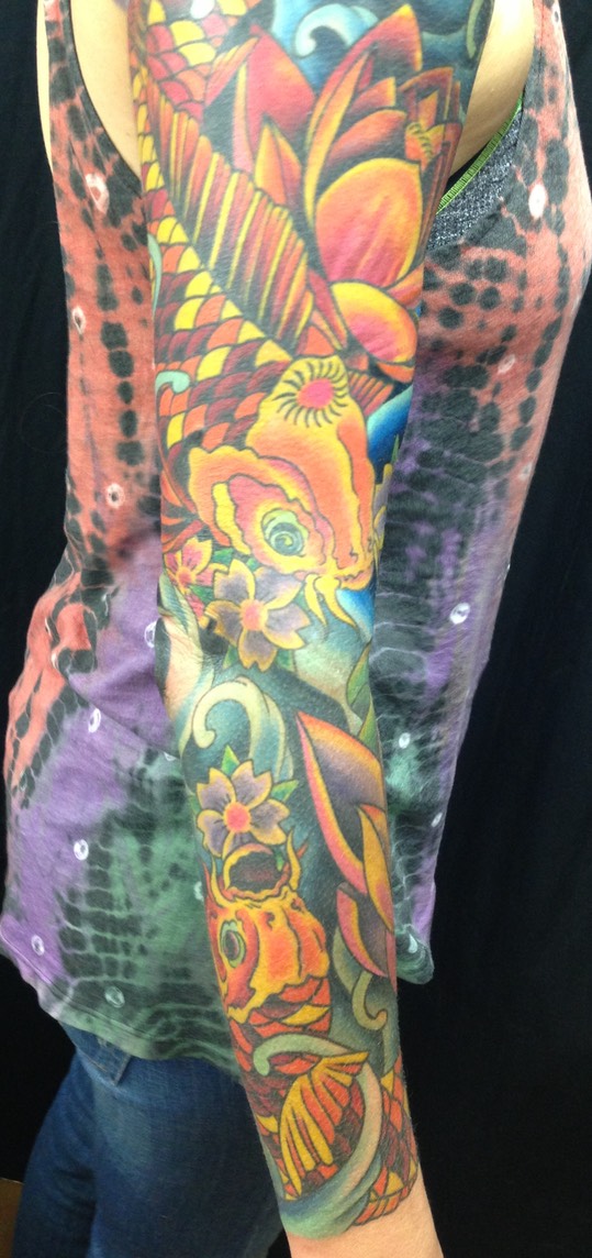   Koi fish sleeve 