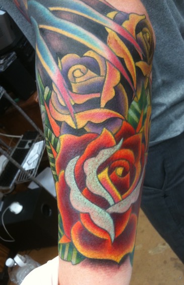  Traditional rose tattoo 