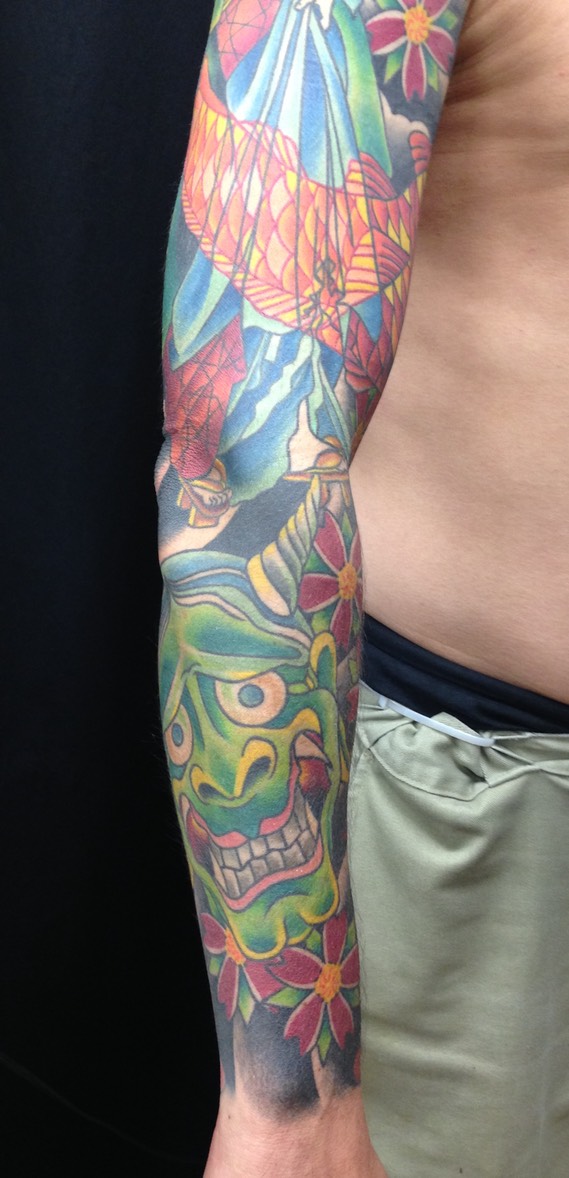  Japanese Hannya Mask sleeve by Brandon Notch 