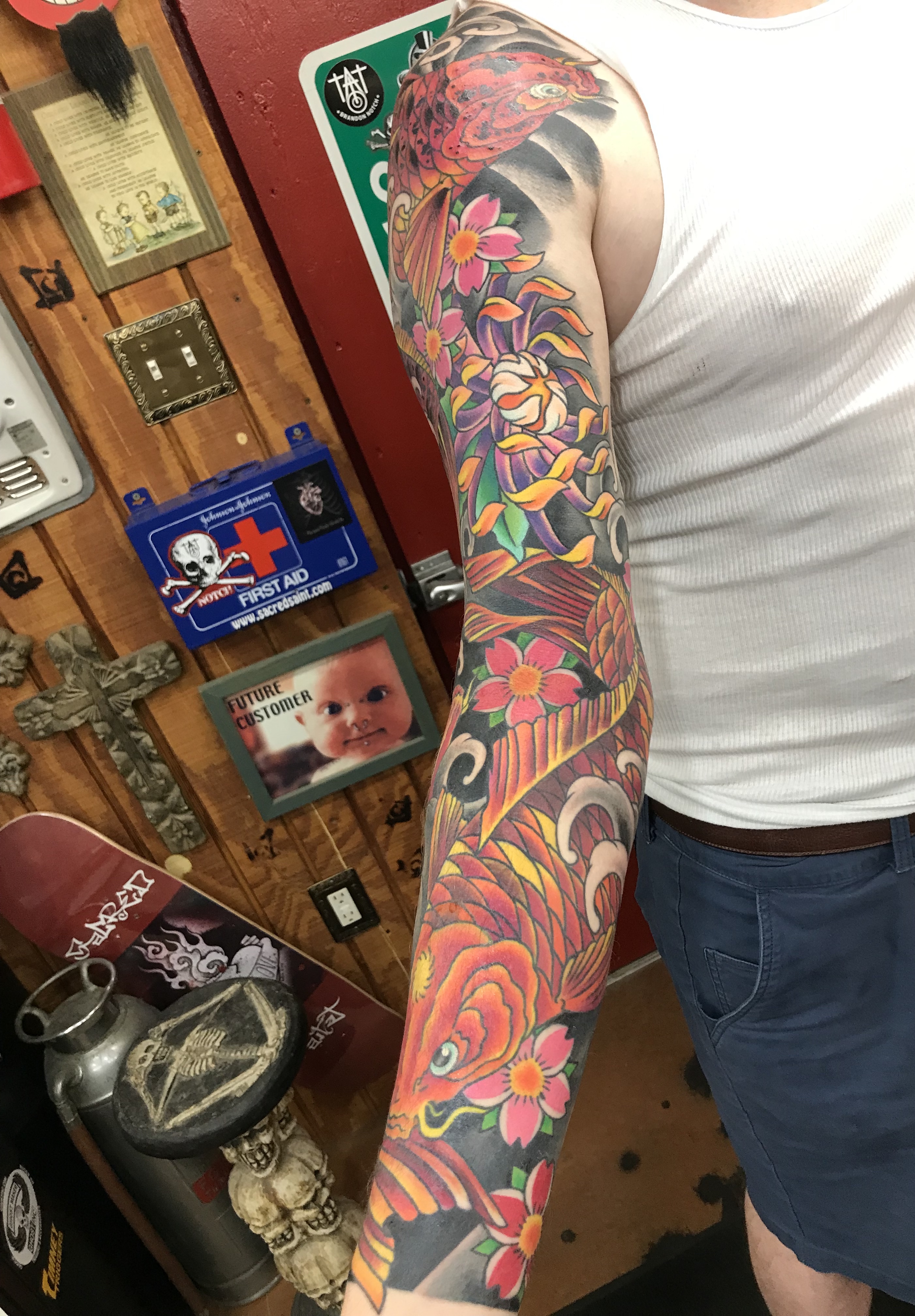 Koi Fish tattoo sleeve 