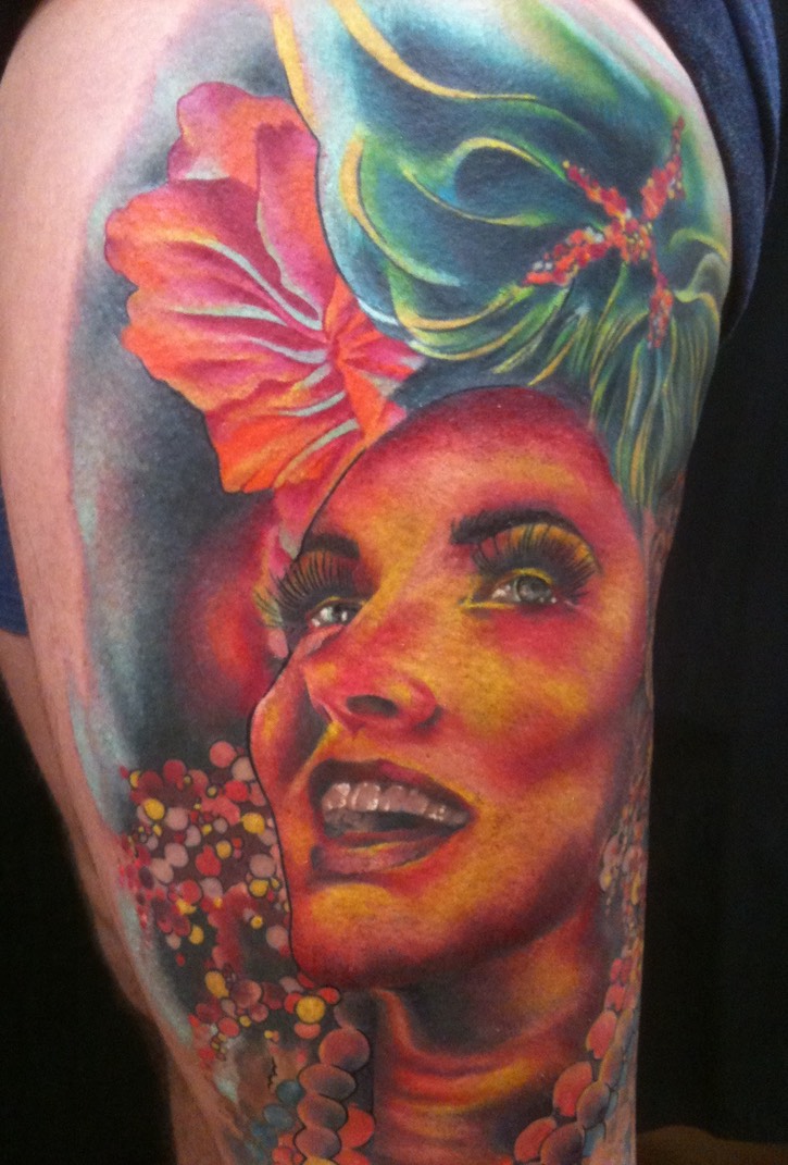  Chiquita banana girl tattooed by Brandon Garic Notch 