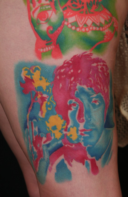  Paul McCartney art portrait tattoo 