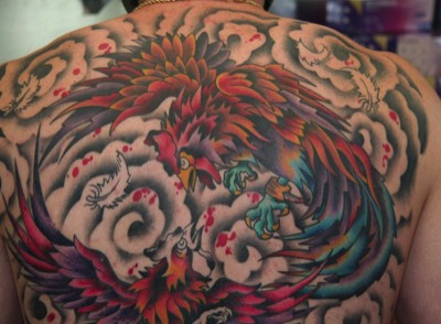  Cockfighting Tattoo by Brandon Notch 