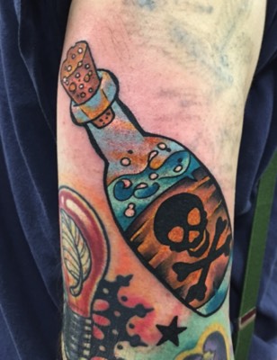  Poison bottle tattoo 