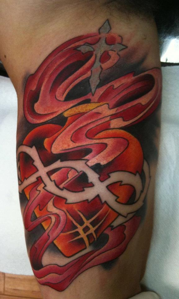  Sacred heart tattoo by Brandon Notch 