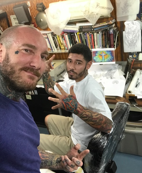  Traditional Rose hand tattoo by Brandon Notch 