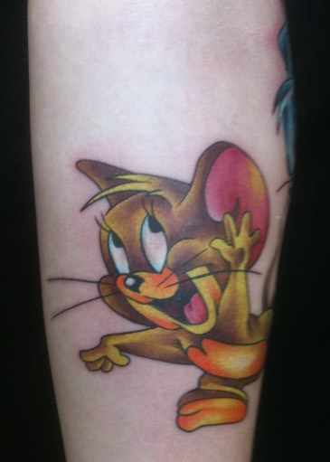  Tom & Jerry tattoo by Brandon G. Notch  (Cartoon Sleeve In Progress) 