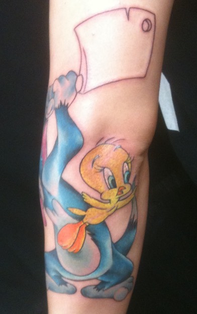  Tom & Jerry tattoo by Brandon G. Notch  (Cartoon Sleeve In Progress) 