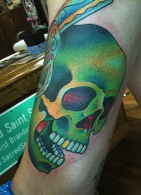  Skull Tattoo by Brandon Notch 