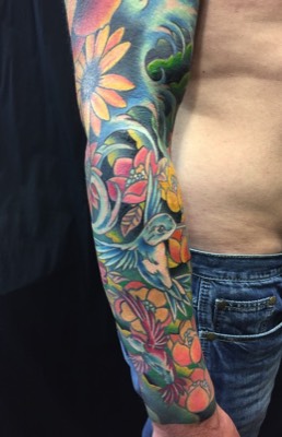 Flower sleave & cover-up by Brandon Notch 