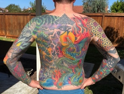  Japanese phoenix backpiece tattoo 