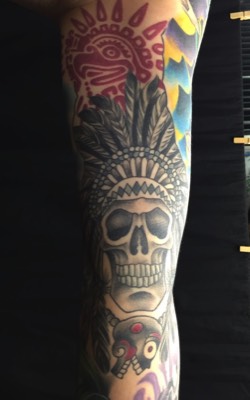  Aztec style Tattoo by Brandon Notch 