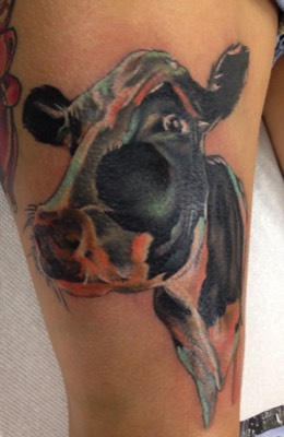  Cow Tattoo by Brandon Notch 